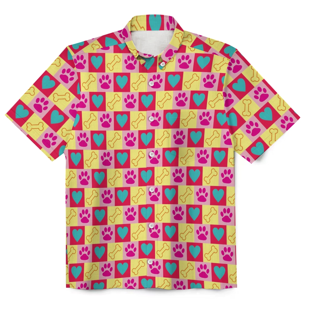 Casual Button Up Vintage Summer Men's Funny Linen Short Sleeve Shirt