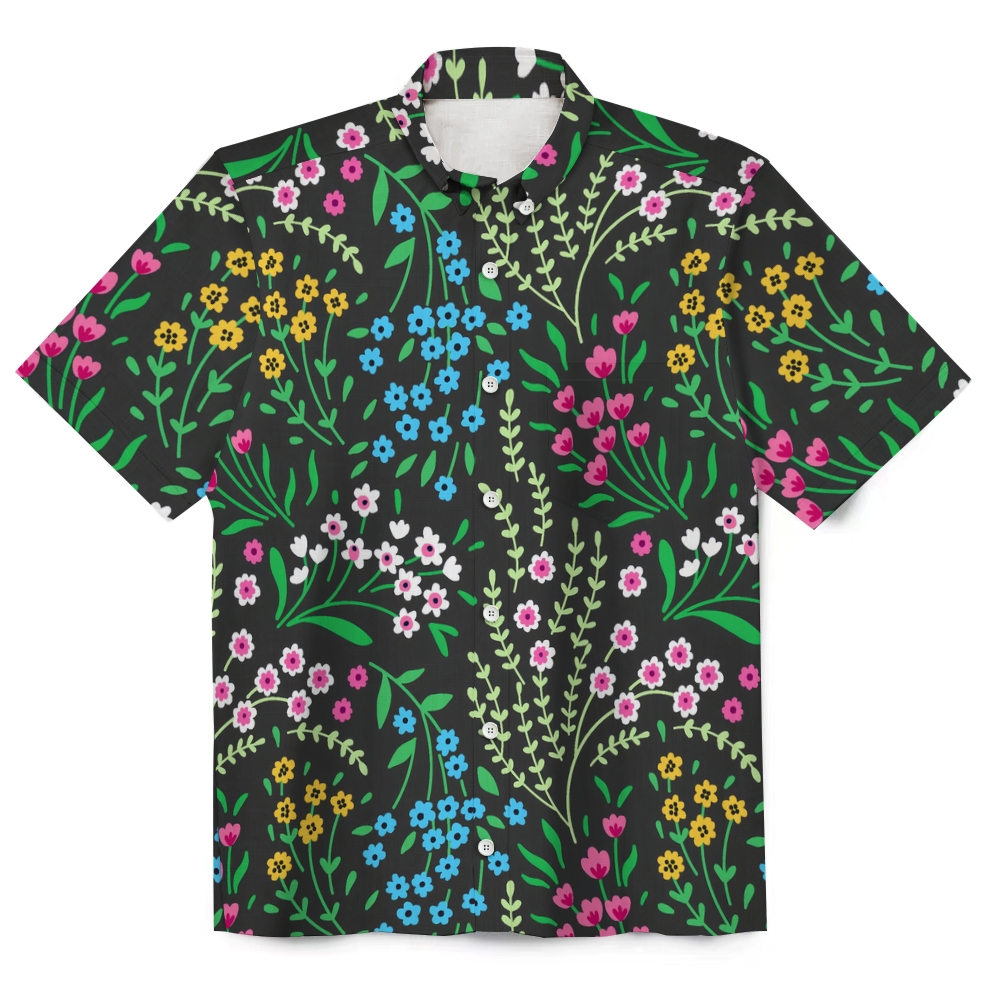 Casual Button Up Vintage Summer Men's Funny 120g Linen Short Sleeve Shirt