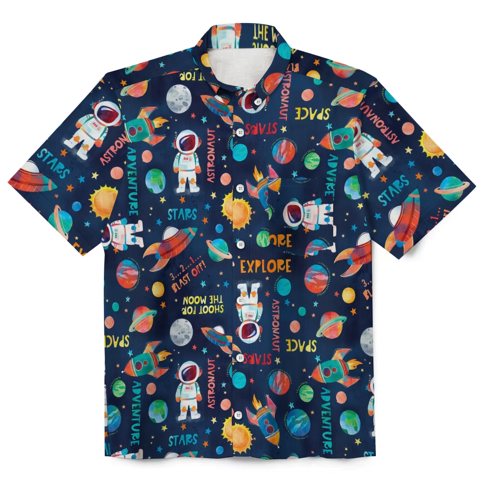 Casual Button Up Vintage Summer Men's Funny 120g Linen Short Sleeve Shirt