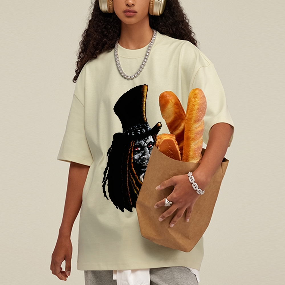 Papa Legba Print Men's Cozy 100% Washed Cotton T-shirt