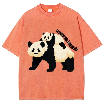 So Comfortable I Love My Dad Men's Cozy 100% Washed Cotton T-shirt