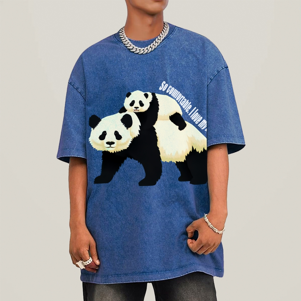 So Comfortable I Love My Dad Men's Cozy 100% Washed Cotton T-shirt