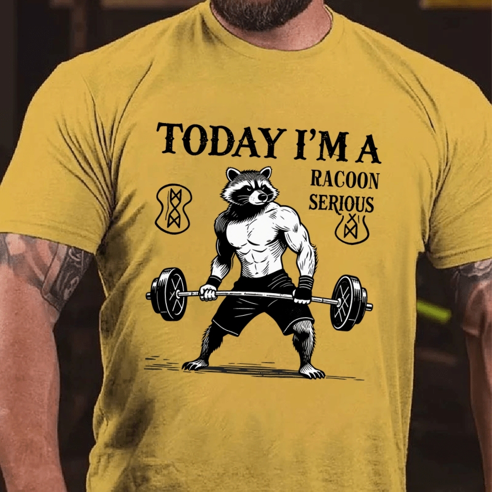 Today I'm a Serious Rocoon Men's Casual 100% Cotton T-shirt