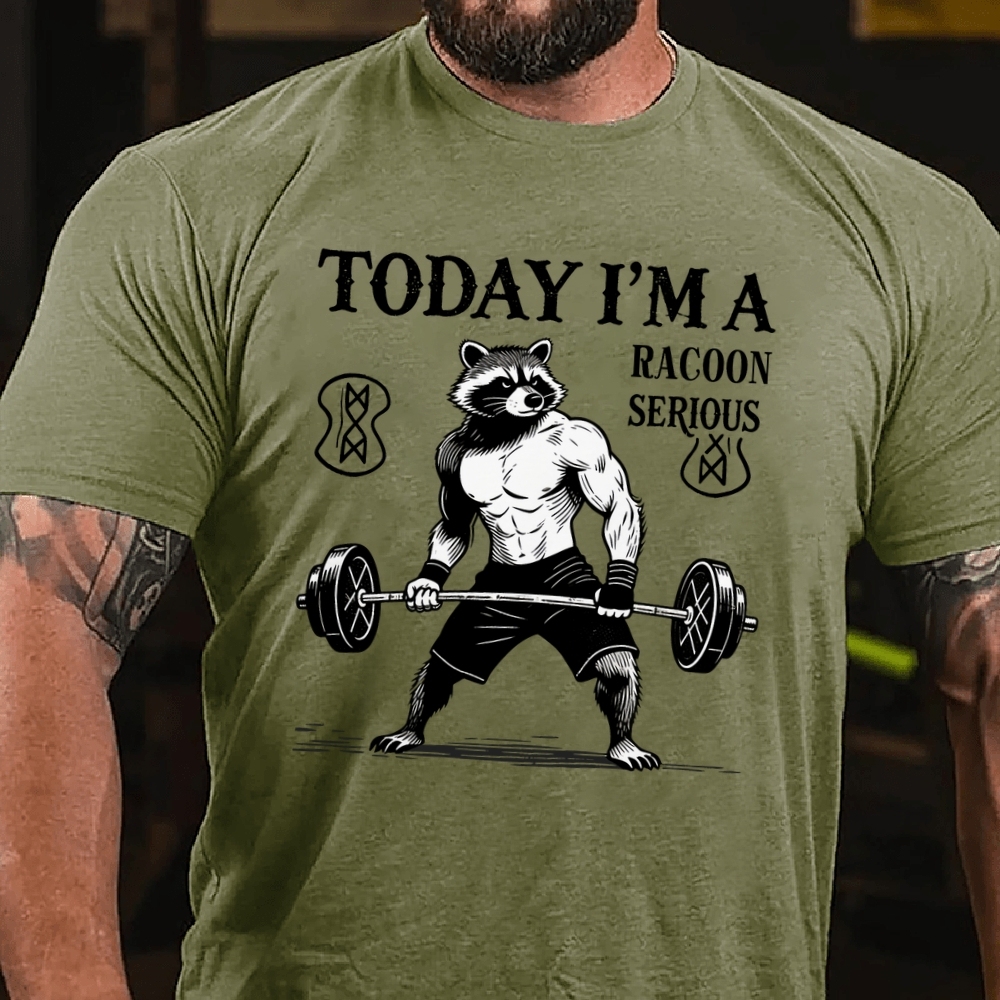 Today I'm a Serious Rocoon Men's Casual 100% Cotton T-shirt