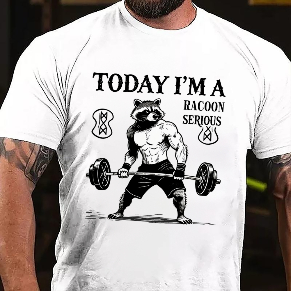 Today I'm a Serious Rocoon Men's Casual 100% Cotton T-shirt