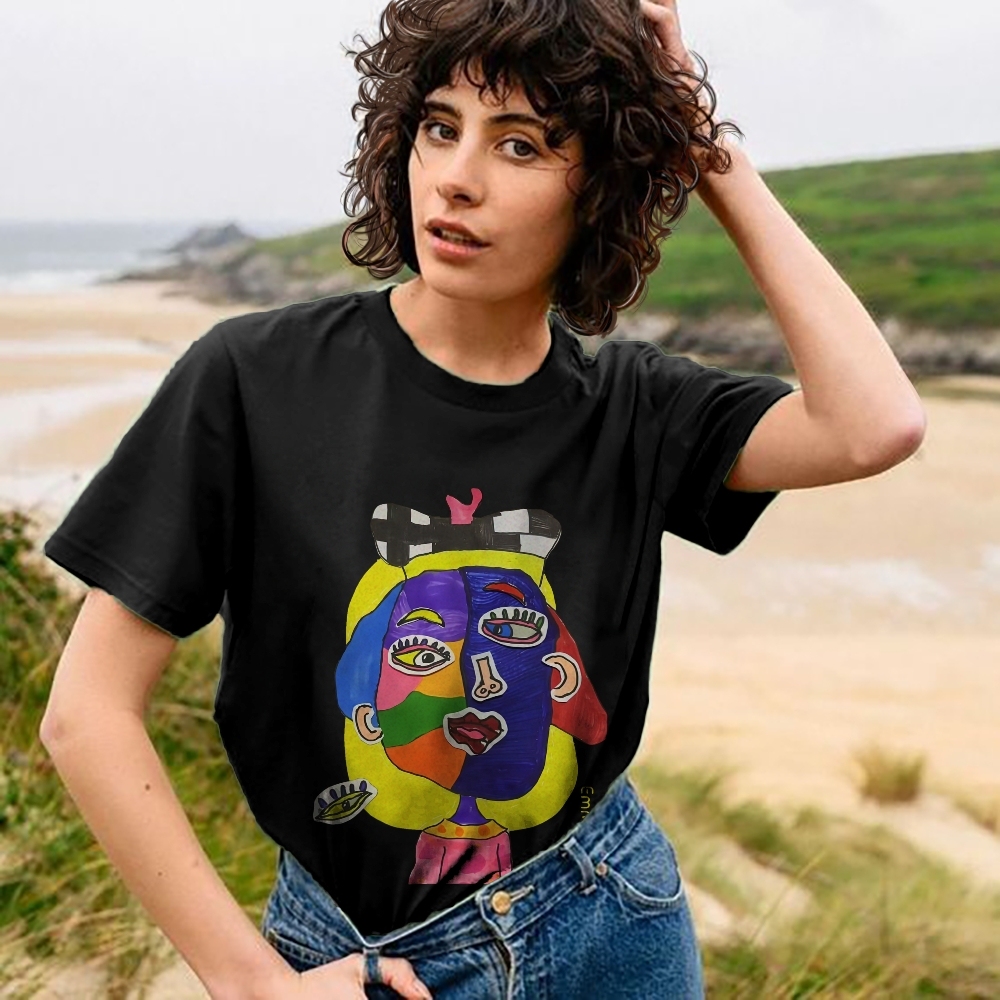 Strange Face Hand Painted Art from a Child's Mind T-shirt