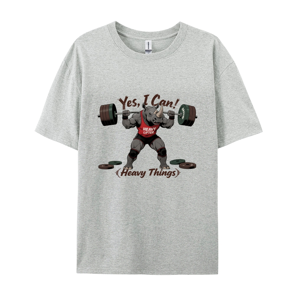 Yes I Can Lift Heavy Things Men's Casual 100% Cotton T-shirt