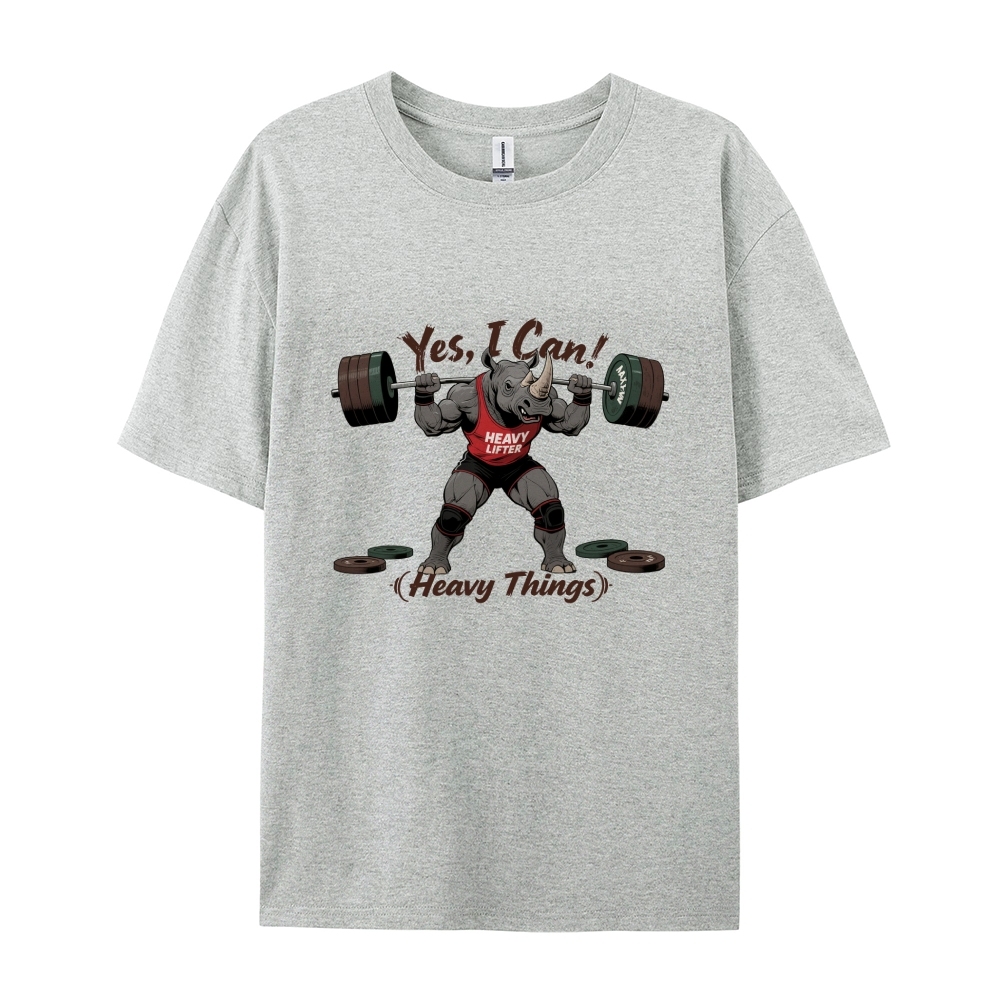 Yes I Can Lift Heavy Things Men's Casual 100% Cotton T-shirt