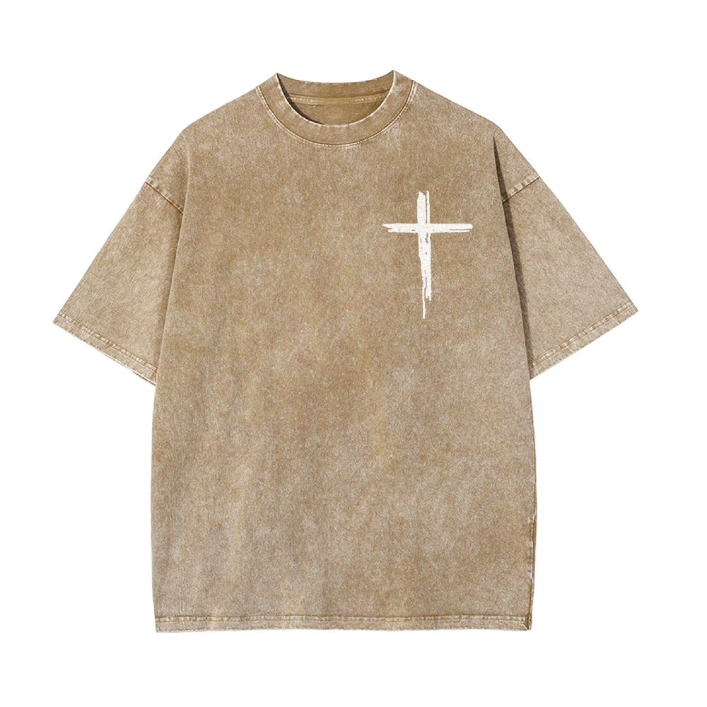 Jesus The Ultimate Deadlifter Chrsitian Casual Washed Cotton T-shirt