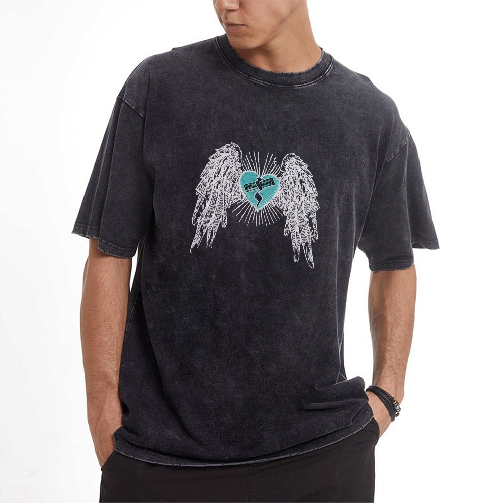 Jesus Heals Men's Casual Washed Cotton T-shirt