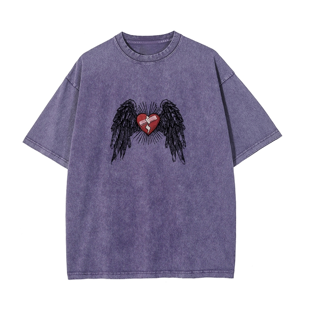 Jesus Heals Men's Casual Washed Cotton T-shirt