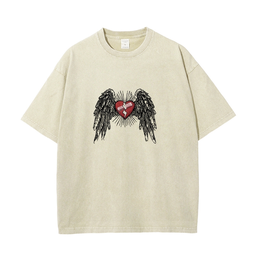 Jesus Heals Men's Casual Washed Cotton T-shirt