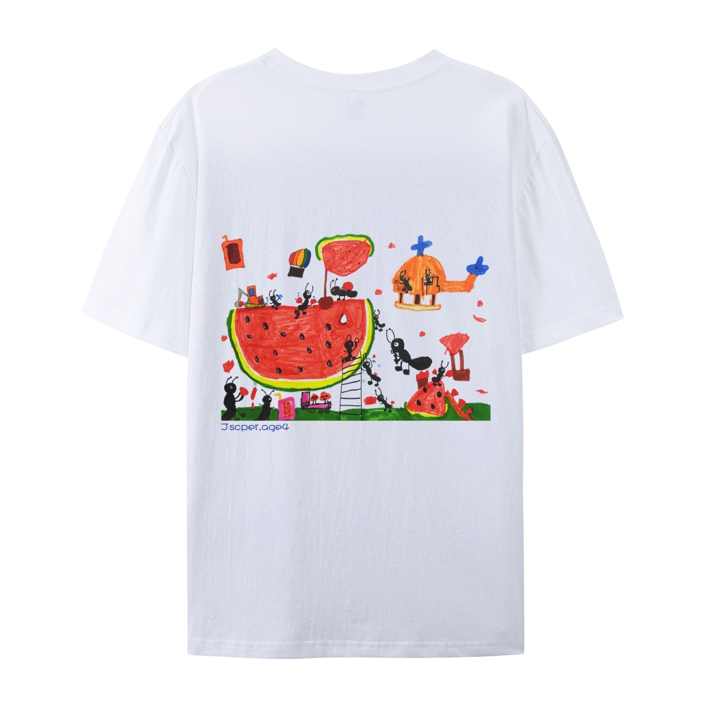 Ants And Watermelons Hand Painted Art from a Child's Mind T-shirt