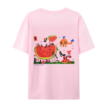 Ants And Watermelons Hand Painted Art from a Child's Mind T-shirt