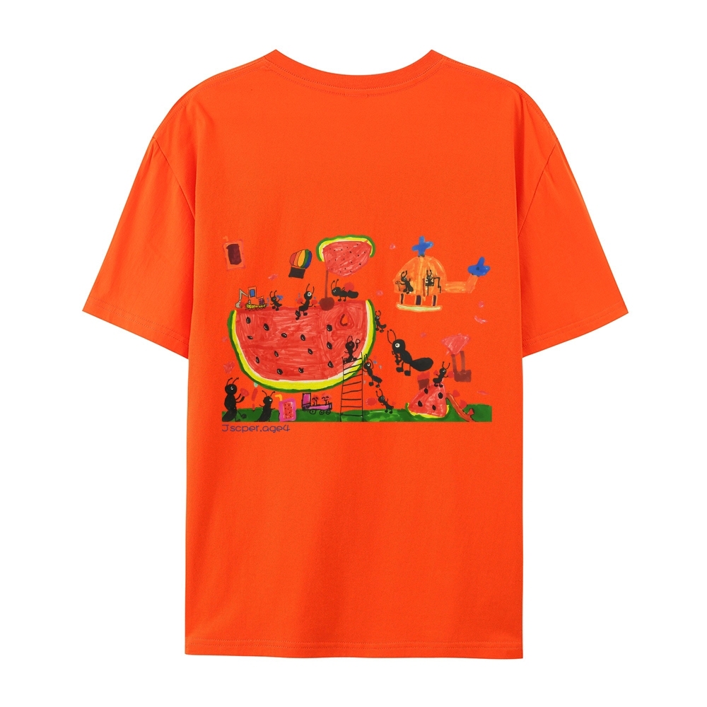 Ants And Watermelons Hand Painted Art from a Child's Mind T-shirt