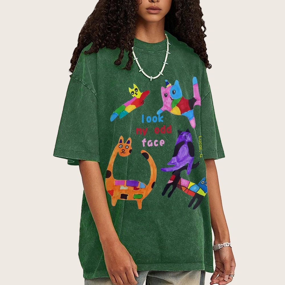 Milo's Cat Hand Painted Art from a Child's Hands T-shirt T-shirt