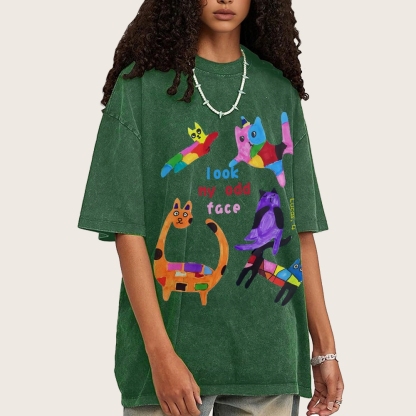 Milo's Cat Hand Painted Art from a Child's Hands T-shirt T-shirt