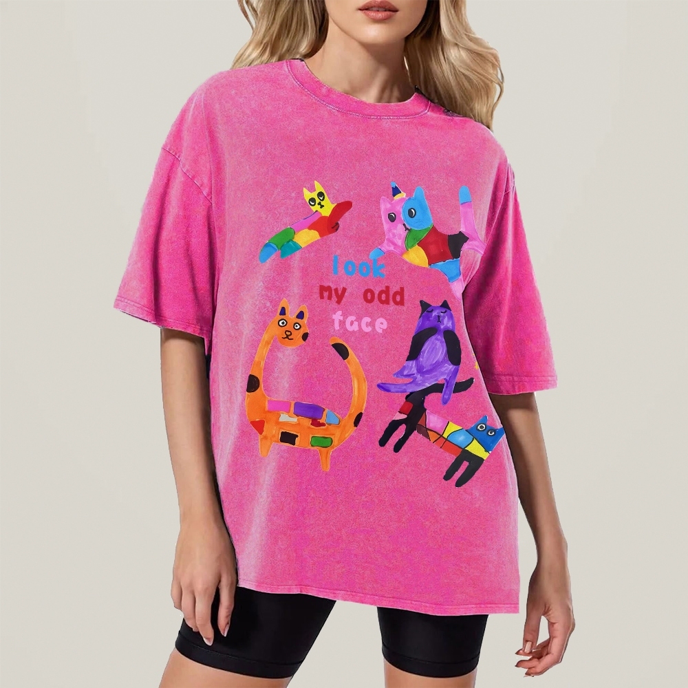 Milo's Cat Hand Painted Art from a Child's Hands T-shirt T-shirt