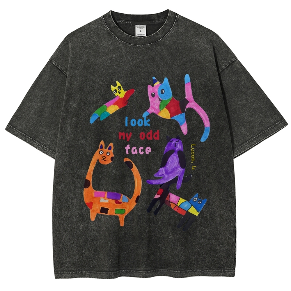 Milo's Cat Hand Painted Art from a Child's Hands T-shirt T-shirt