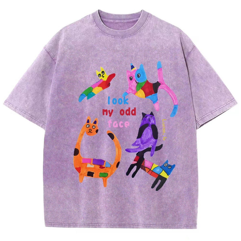 Milo's Cat Hand Painted Art from a Child's Hands T-shirt T-shirt