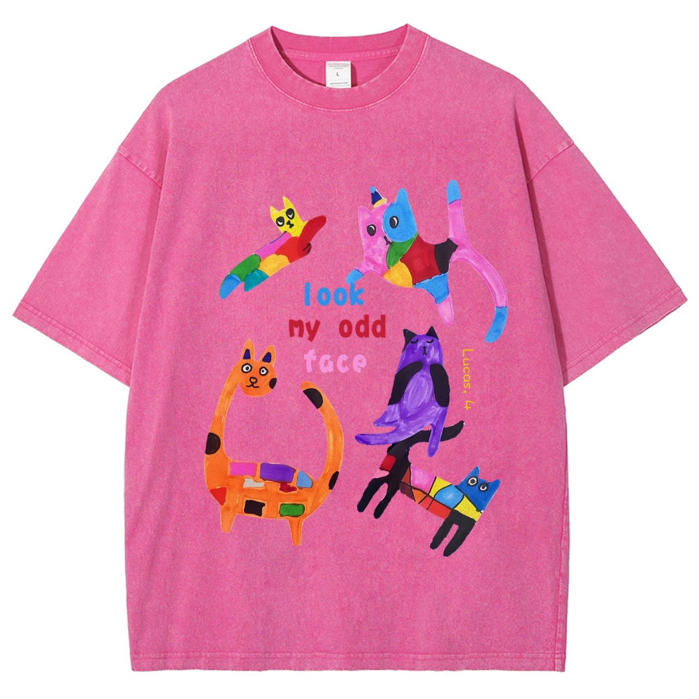 Milo's Cat Hand Painted Art from a Child's Hands T-shirt T-shirt