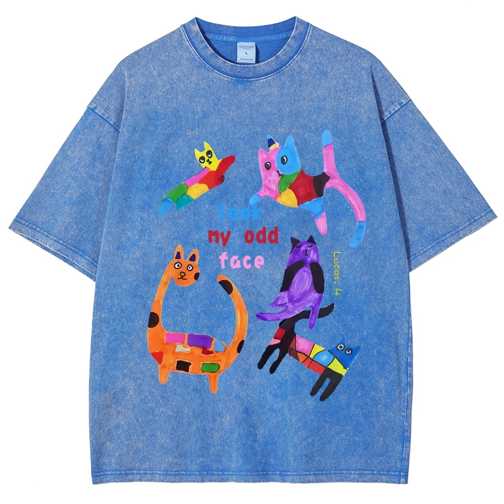 Milo's Cat Hand Painted Art from a Child's Hands T-shirt T-shirt