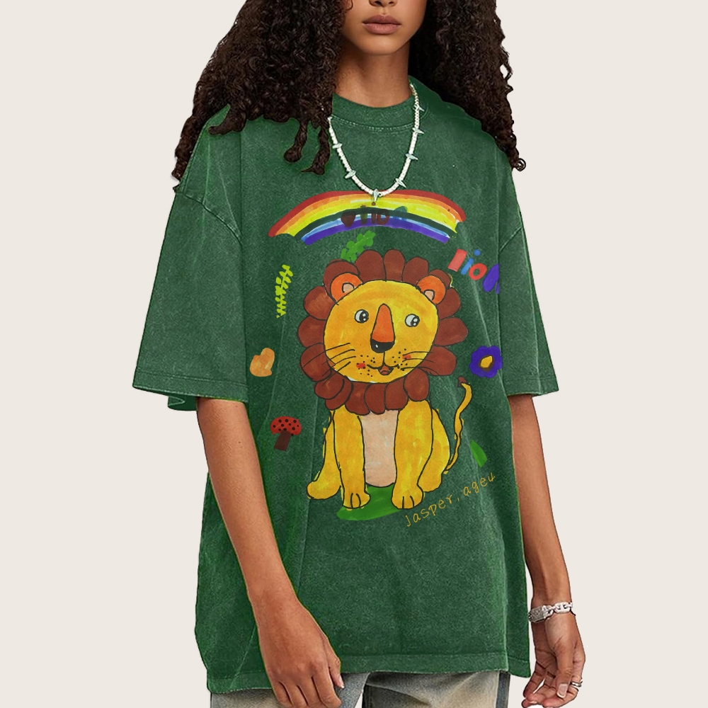 Lion King Hand Painted Art from a Child's Hands T-shirt