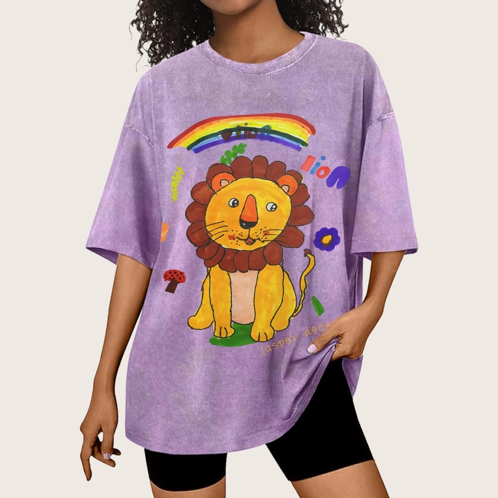 Lion King Hand Painted Art from a Child's Hands T-shirt