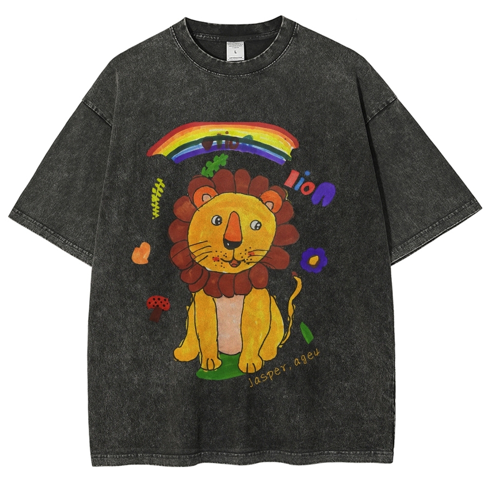 Lion King Hand Painted Art from a Child's Hands T-shirt
