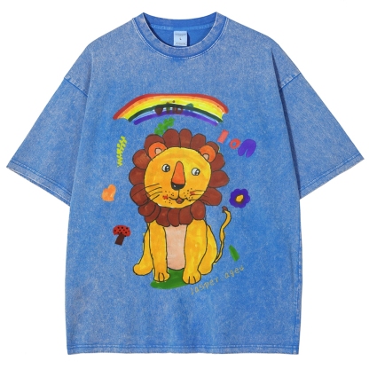 Lion King Hand Painted Art from a Child's Hands T-shirt