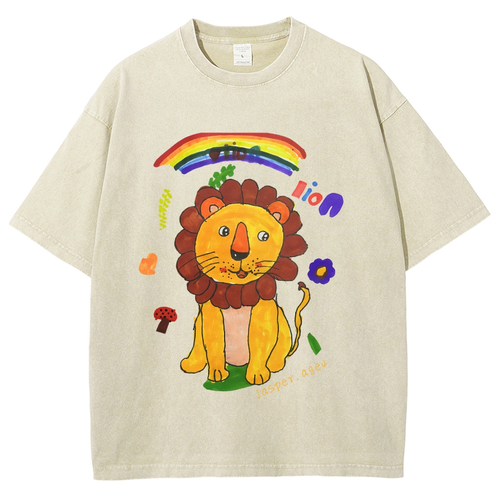 Lion King Hand Painted Art from a Child's Hands T-shirt