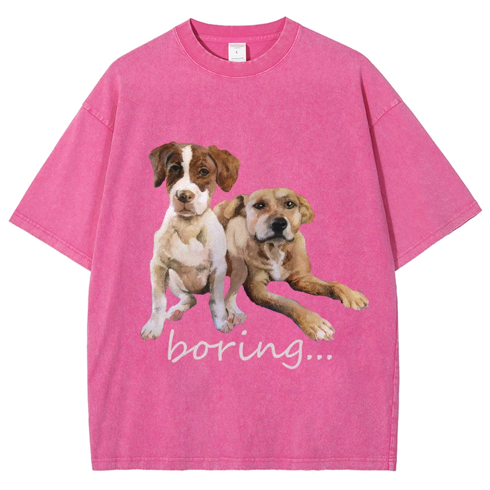 Bored Puppy Hand Painted Art from a Child's Hands T-shirt