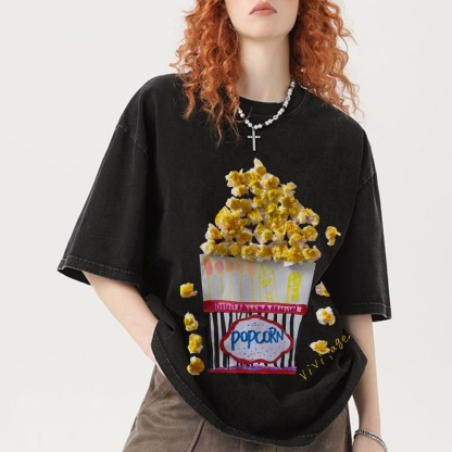 Delicious Popcorn Hand Painted Art from a Child's Hands T-shirt