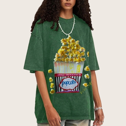 Delicious Popcorn Hand Painted Art from a Child's Hands T-shirt
