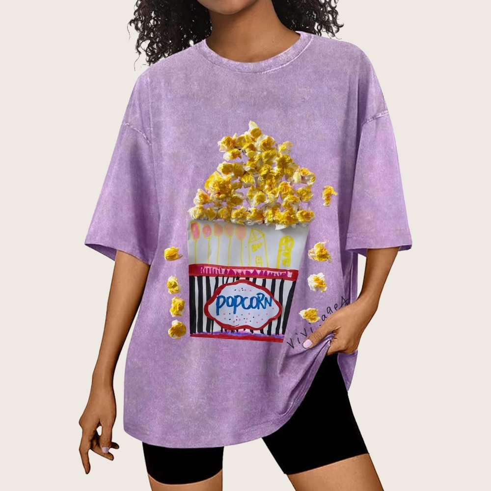 Delicious Popcorn Hand Painted Art from a Child's Hands T-shirt