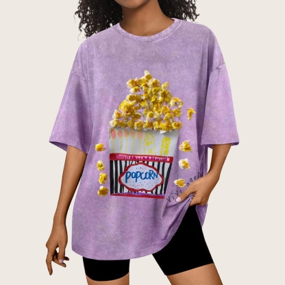 Delicious Popcorn Hand Painted Art from a Child's Hands T-shirt