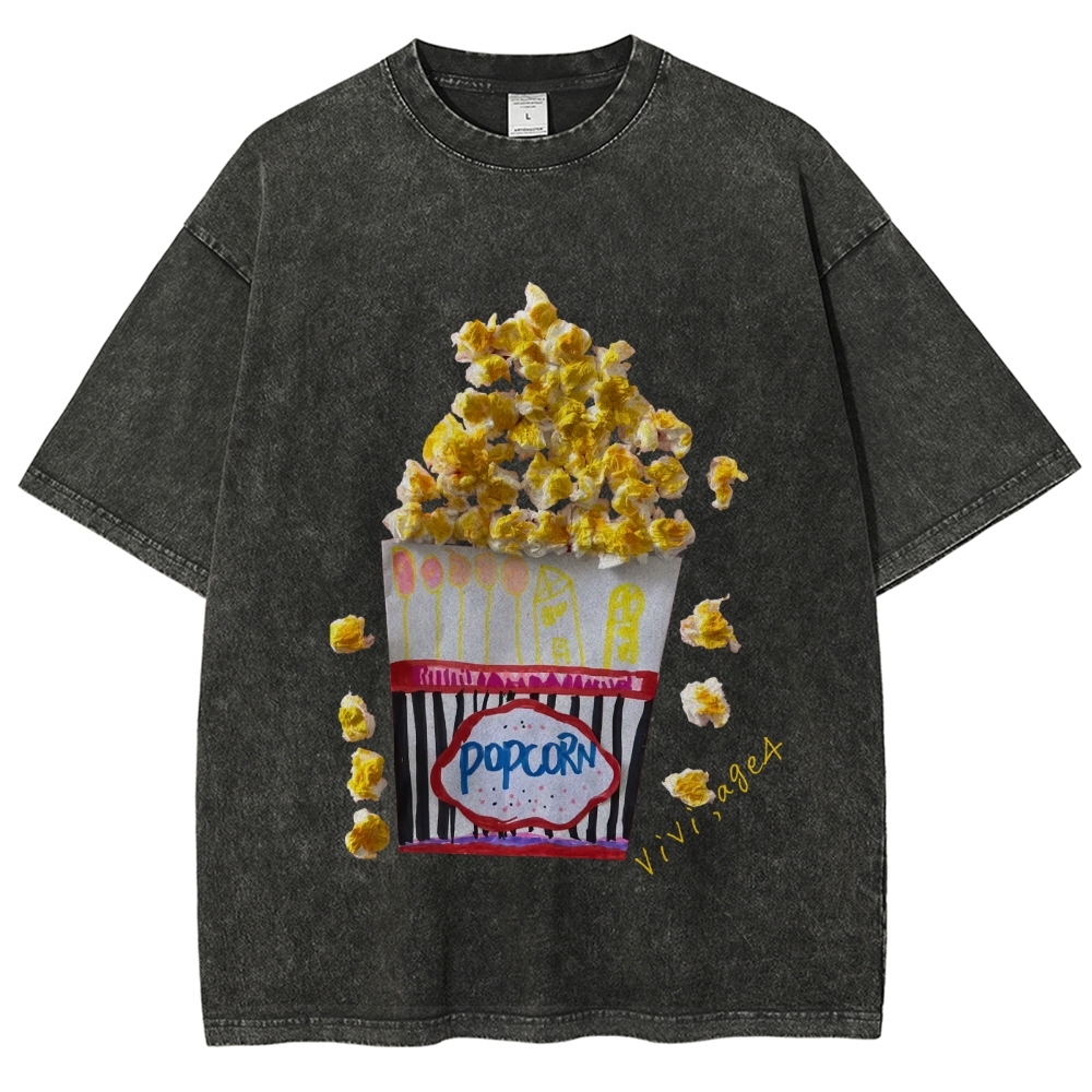 Delicious Popcorn Hand Painted Art from a Child's Hands T-shirt