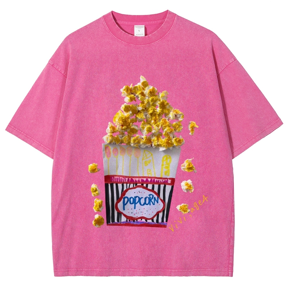 Delicious Popcorn Hand Painted Art from a Child's Hands T-shirt