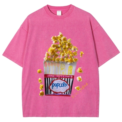 Delicious Popcorn Hand Painted Art from a Child's Hands T-shirt