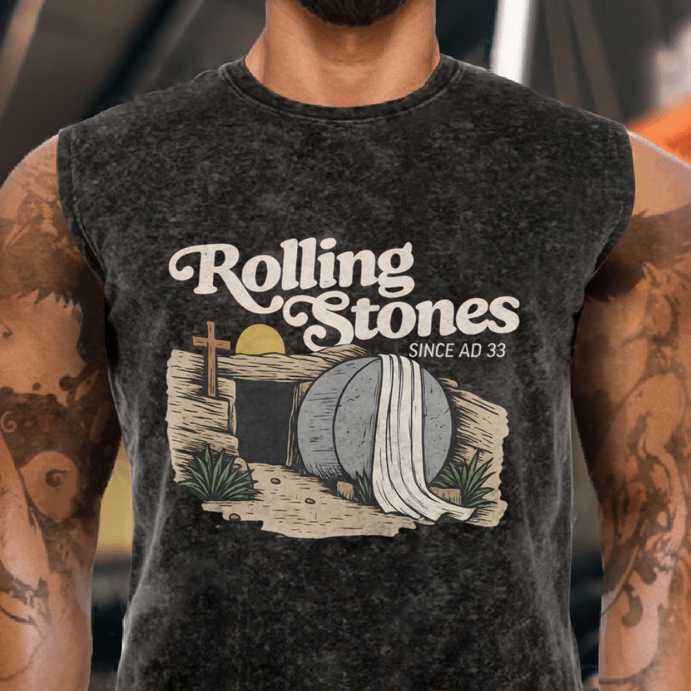 Rolling Stones Men's Washed Tank Top