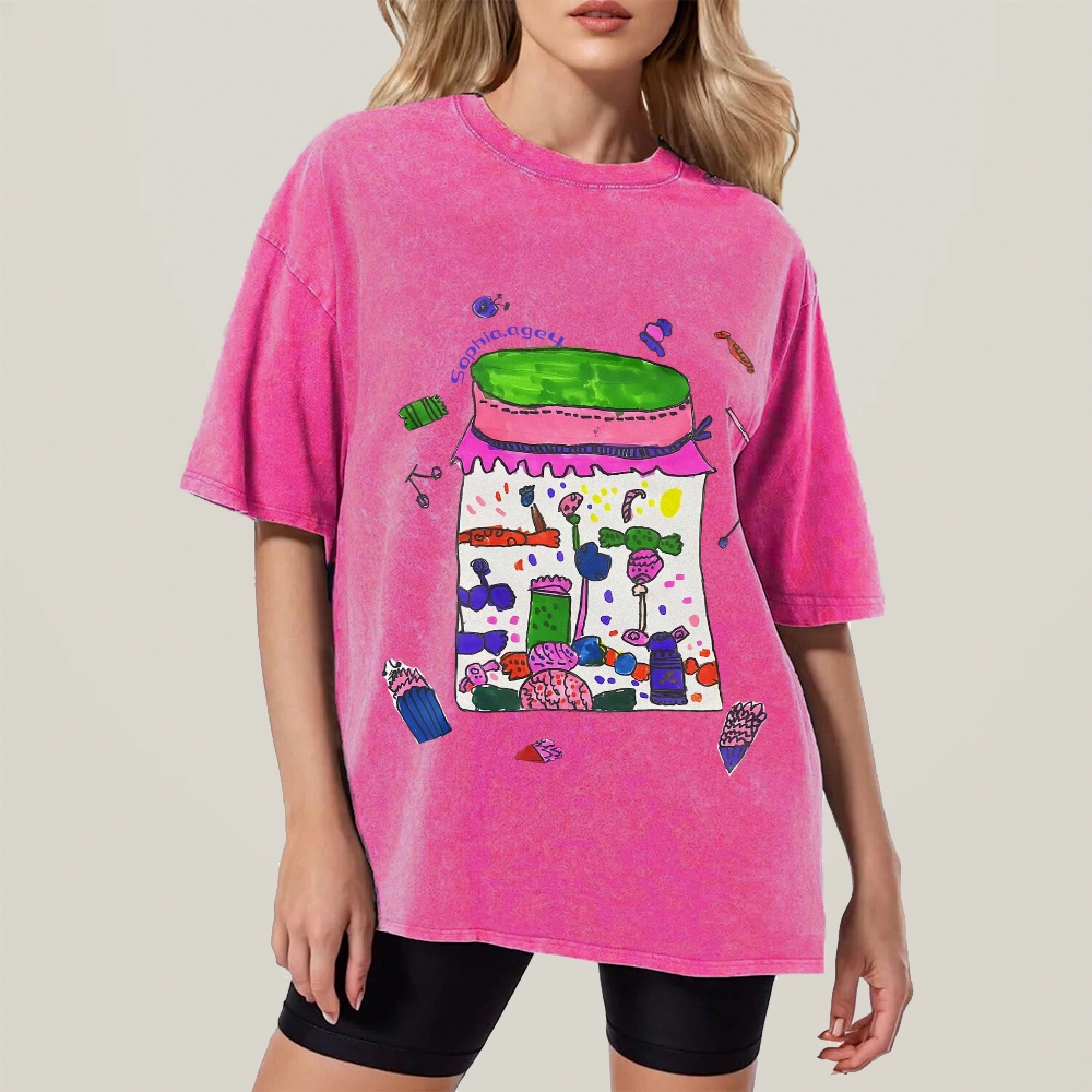 Jars Full Of Candy Hand Painted Art from a Child's Hands T-shirt