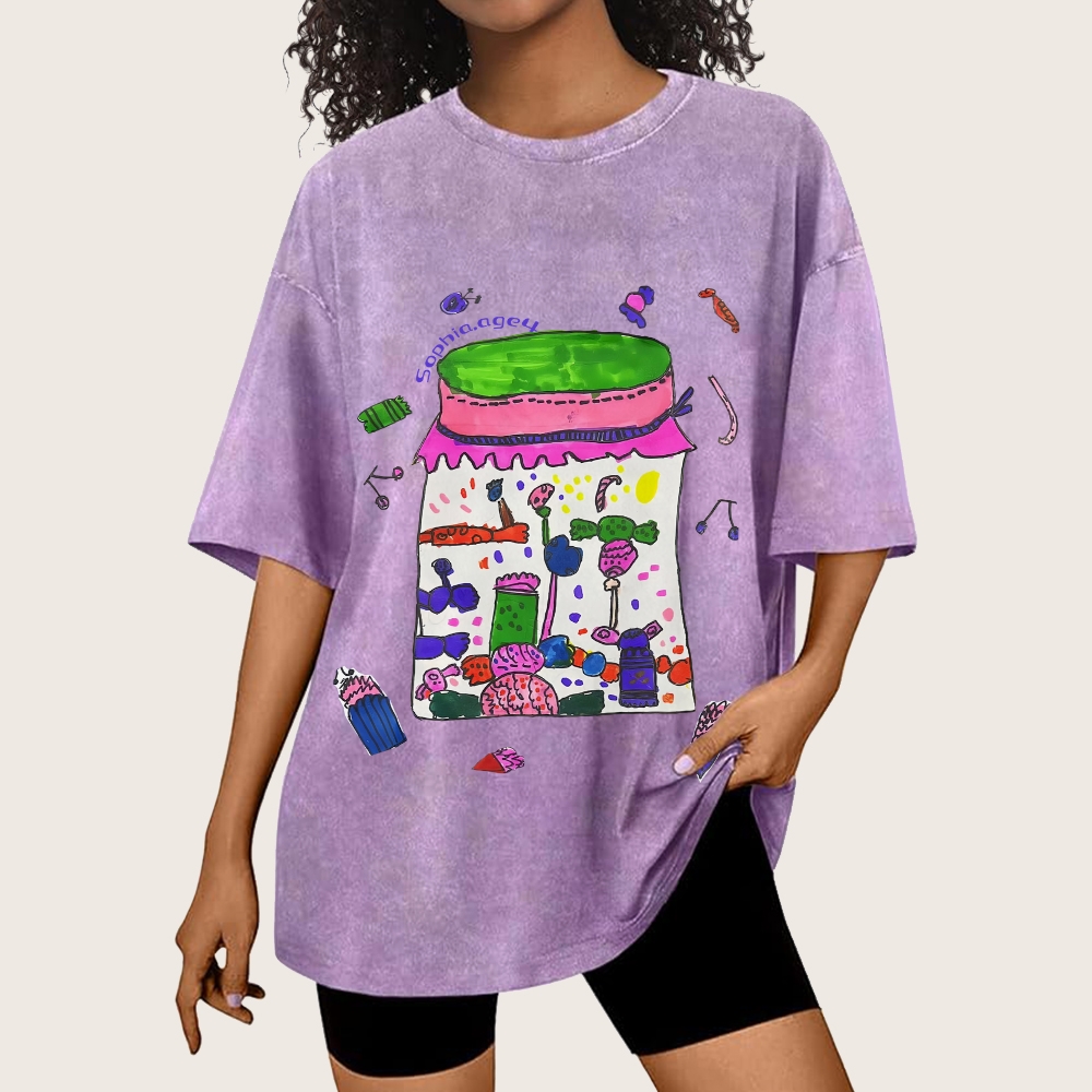 Jars Full Of Candy Hand Painted Art from a Child's Hands T-shirt