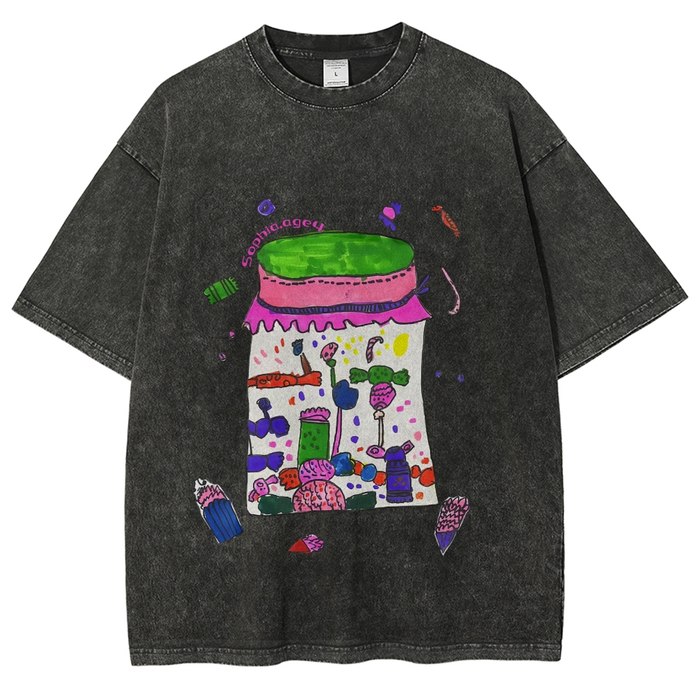 Jars Full Of Candy Hand Painted Art from a Child's Hands T-shirt