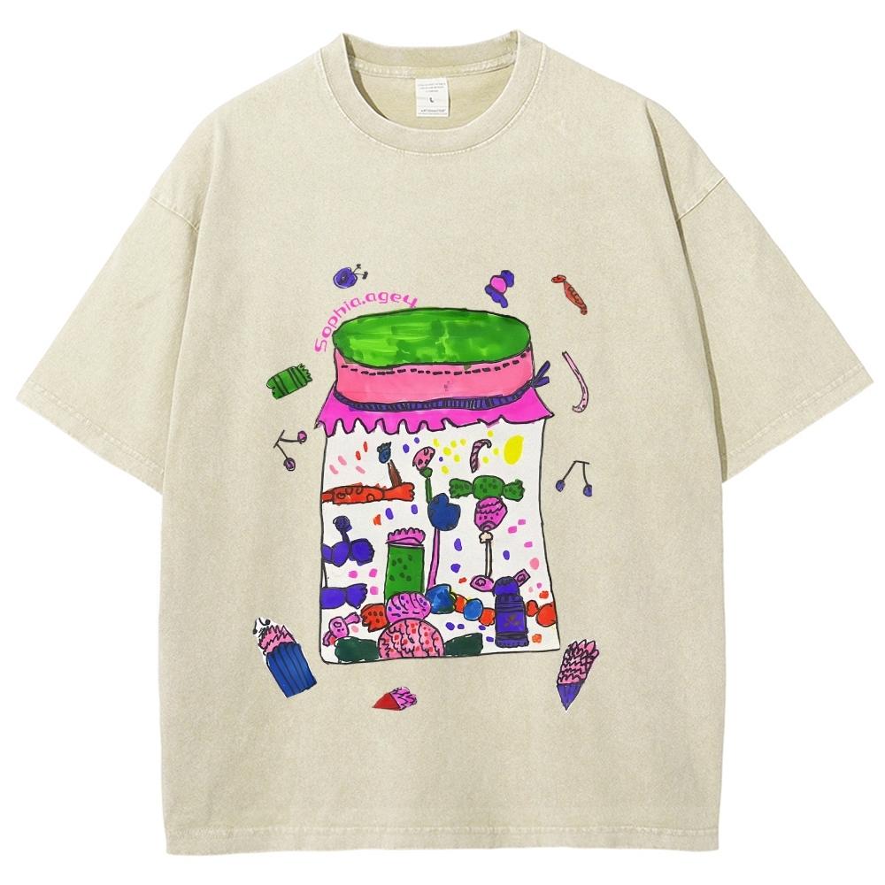 Jars Full Of Candy Hand Painted Art from a Child's Hands T-shirt