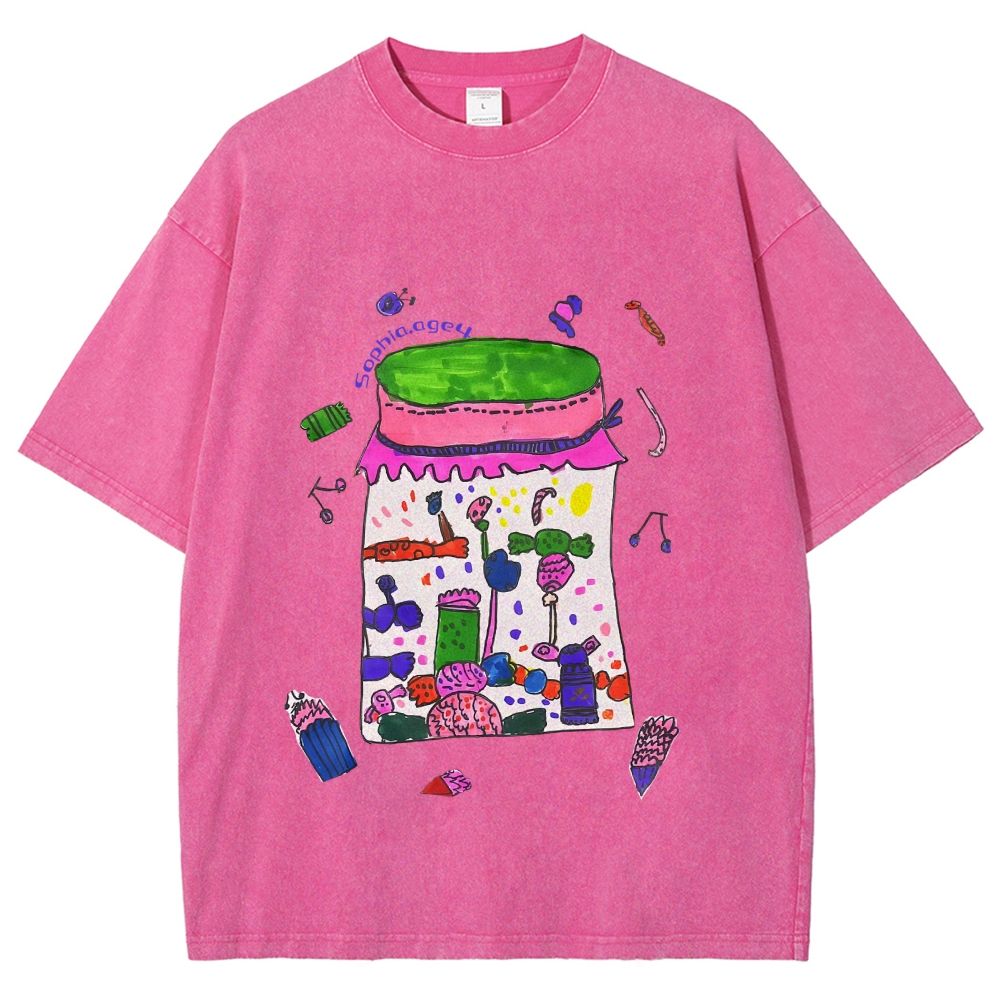 Jars Full Of Candy Hand Painted Art from a Child's Hands T-shirt