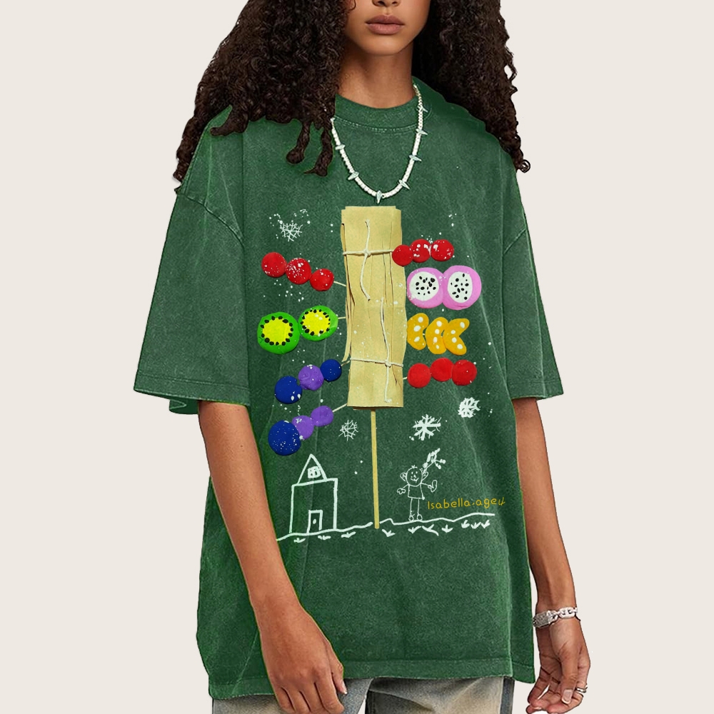 Candied Haws Hand Painted Art from a Child's Hands T-shirt