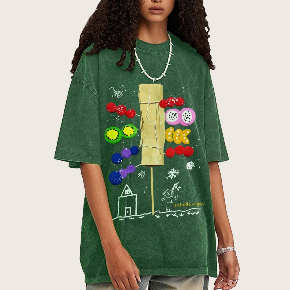 Candied Haws Hand Painted Art from a Child's Hands T-shirt