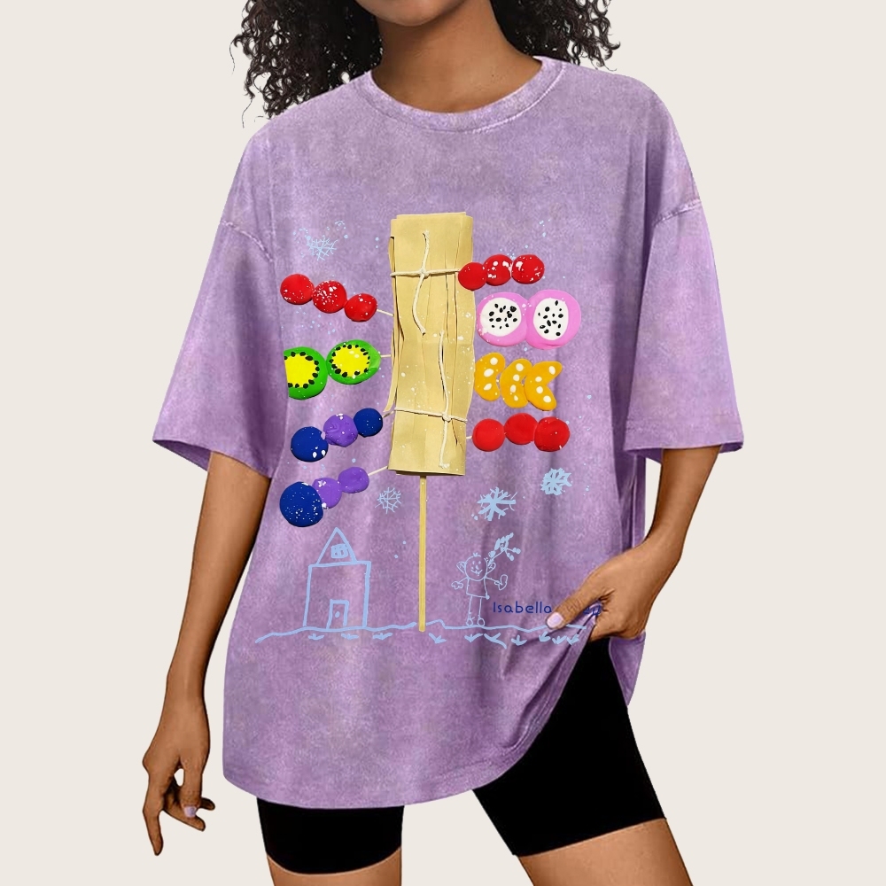 Candied Haws Hand Painted Art from a Child's Hands T-shirt