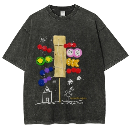 Candied Haws Hand Painted Art from a Child's Hands T-shirt