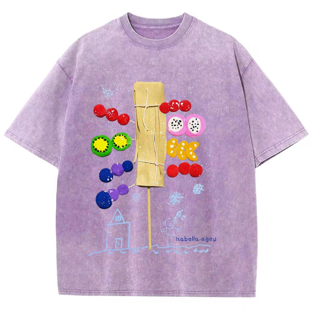 Candied Haws Hand Painted Art from a Child's Hands T-shirt